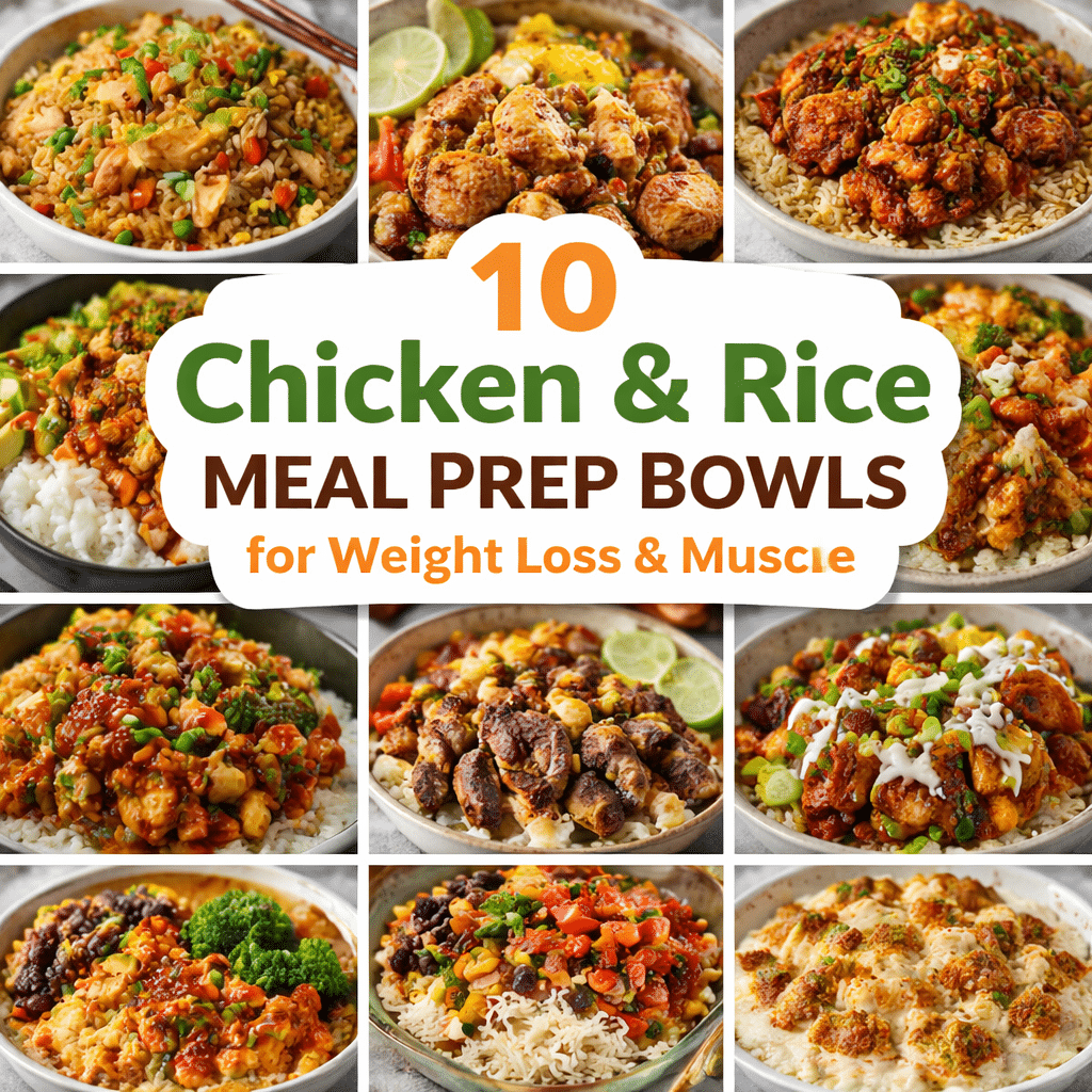 10 Chicken and Rice Meal Prep Bowls for Weight Loss & Muscle